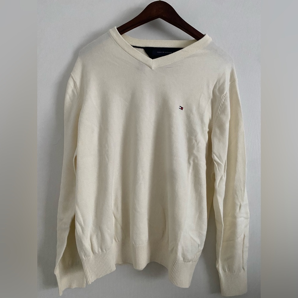 Tommy Hilfiger Men’s Sweater | Color: White | Size: large |